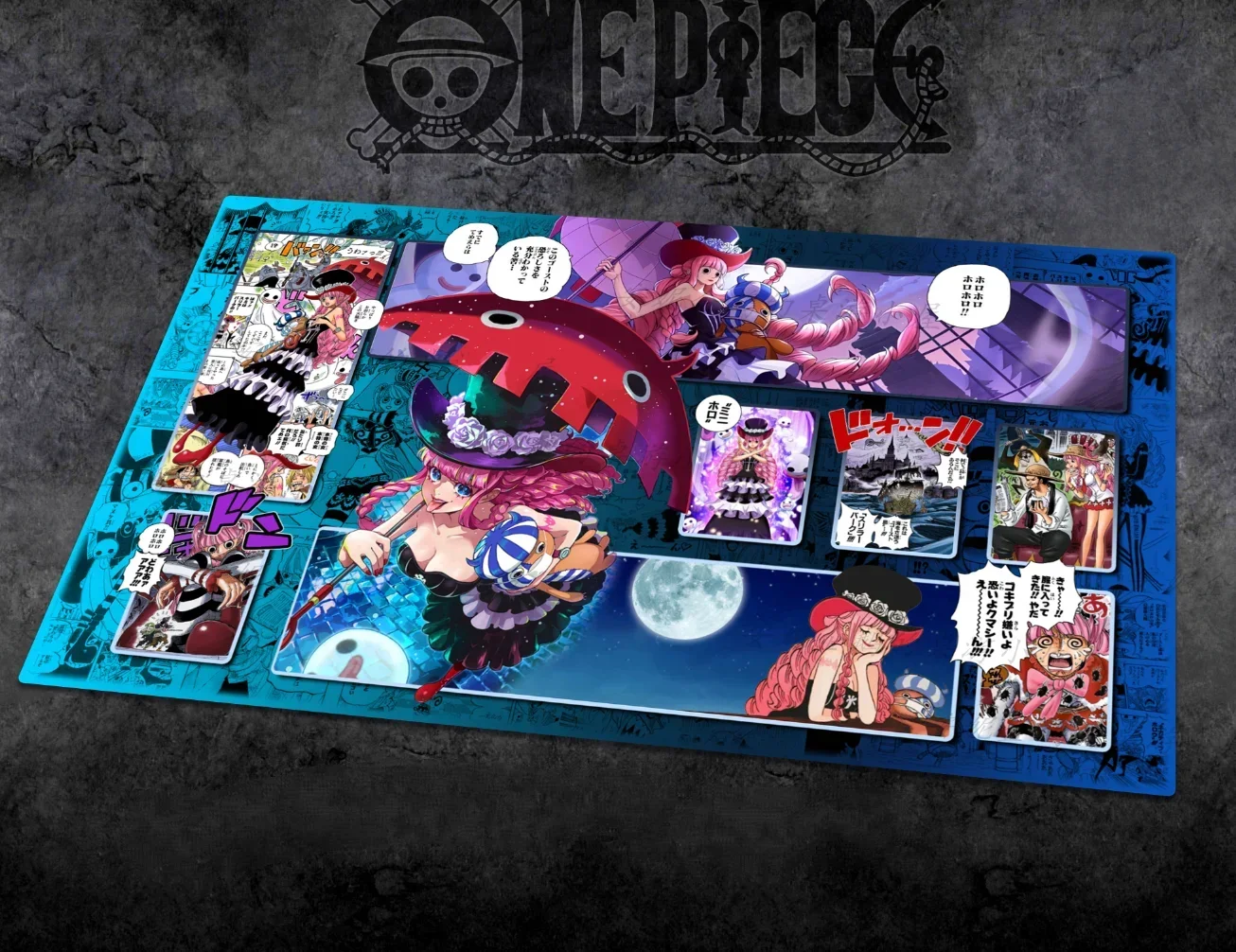 OPCG One Piece Dedicated GAME Card Playmat Battle Against Rebecca Roronoa Zoro Trafalgar Law Seria komiksów Zabawki Prezenty 60 * 35 cm