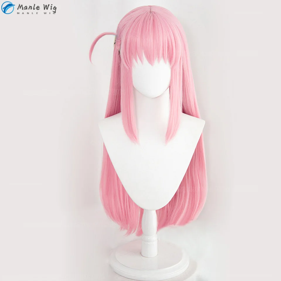 High Quality 80cm Pink Gotou Hitori Cosplay Wig Anime  Cosplay Bocchi Hair Heat Resistant Party Wigs + Wig Cap