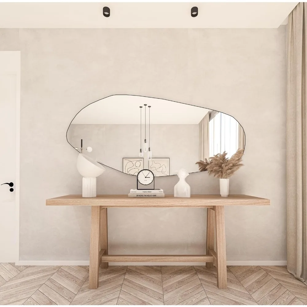 Irregular Home Asymmetrical Wall Mirror Unique Design Handmade Wall Mirror Living Room Bedroom Silver Mirror