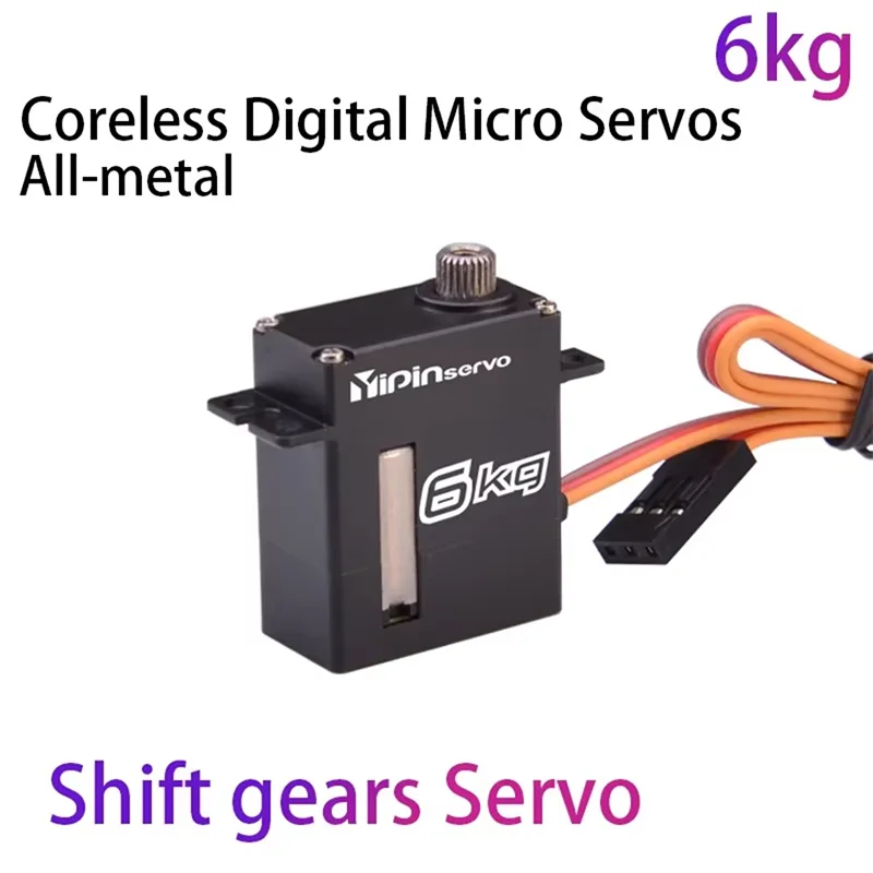 6KG Micro Digital Servo Metal Gear Coreless Motor 180 /270 Degree Angle Controllable 4.8-8.4V Servos for SCX10 Trax Trx4 Trx6