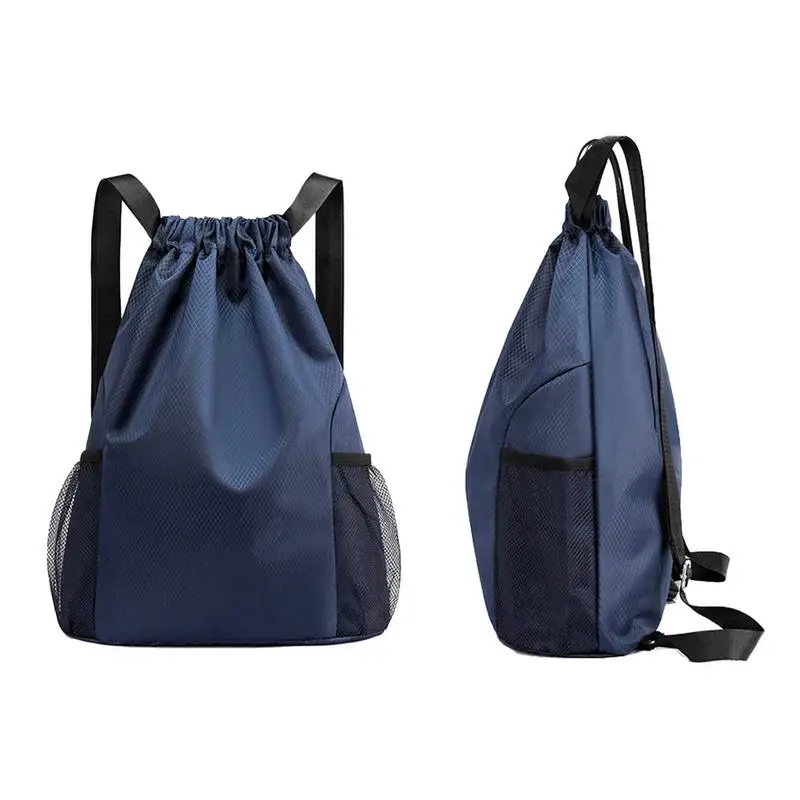 Mochila deportiva con cordón para hombre y mujer, bolsa de baloncesto de gran capacidad para gimnasio, natación y playa