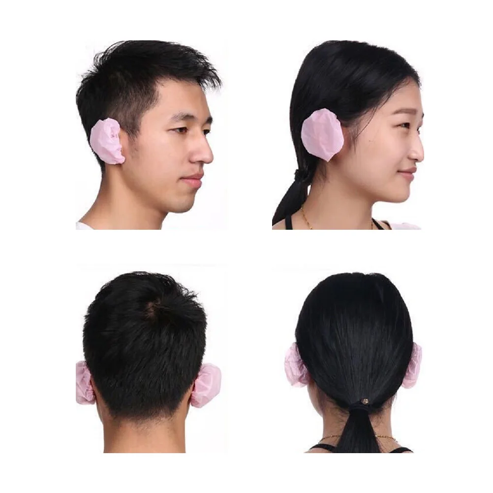 

Waterproof Ear Protector Covers Muffs Shield Hair Dye Bathing Salon Disposable Plastic Elastic Universal Hygienic Convenient