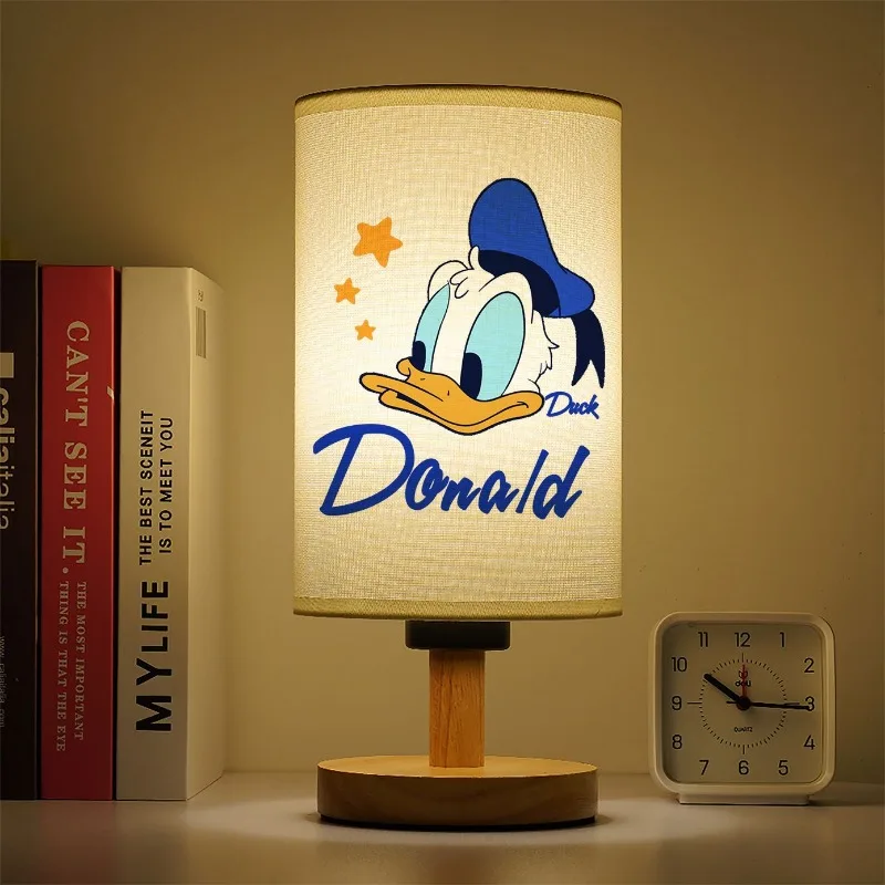 Мультяшное милое украшение для спальни из мультфильма Disney с Микки и Минни, мягкая светодиодная подсветка для защиты глаз, ночник, детский подарок на день