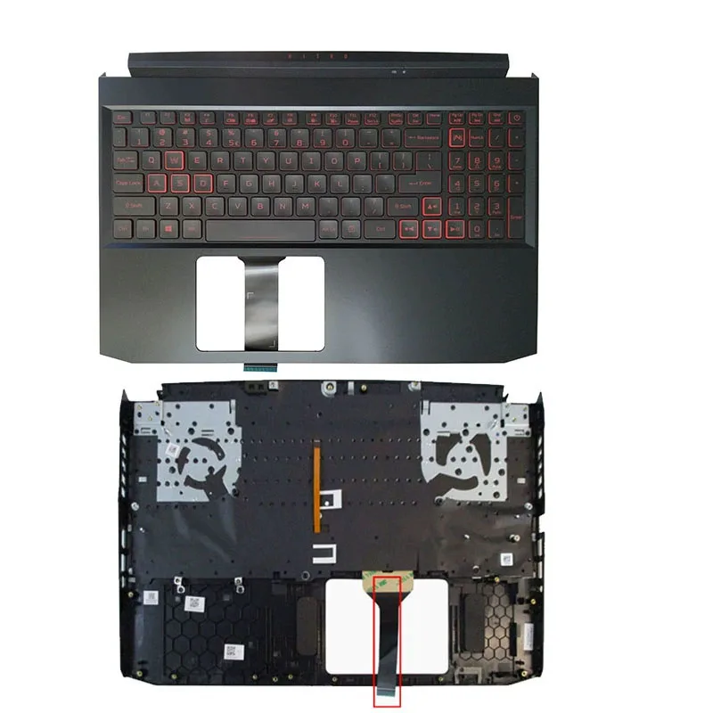 Palmrest with US/SP/UK/LA Language Red Words Backlight For Acer Nitro5 AN515-57