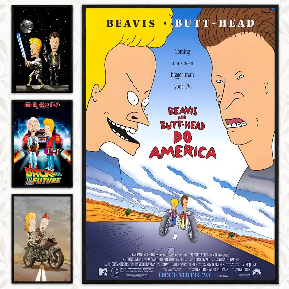 Beavis and Butt-head Classic 90s Adult Cartoon Comedy Poster Decorative art prints for the home, holiday gifts, unframed