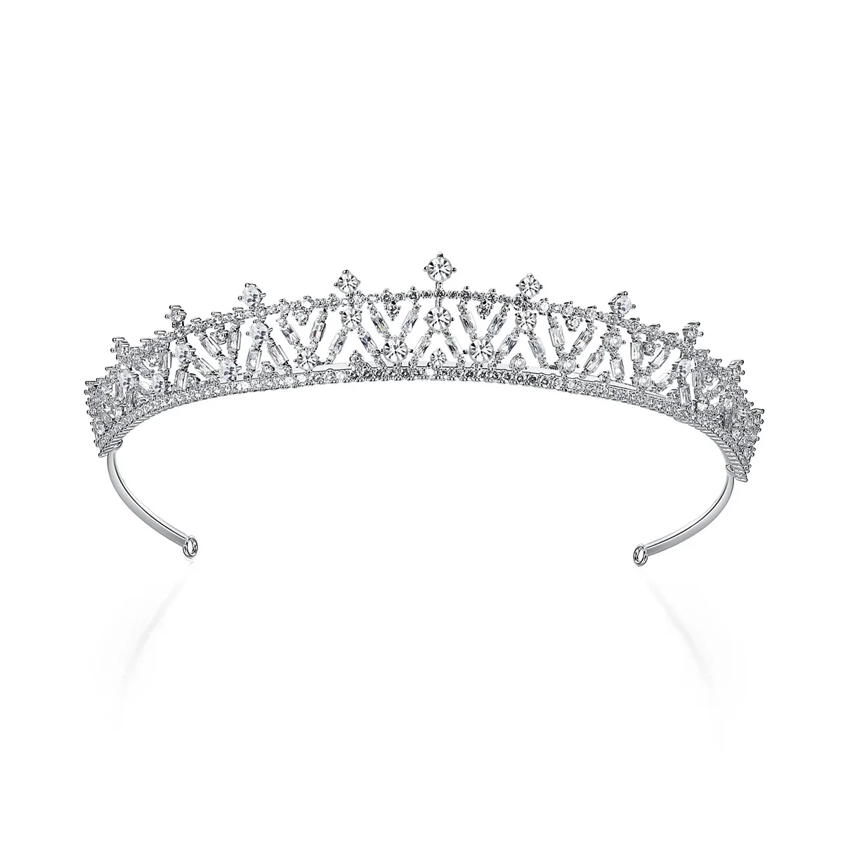 Coronas de Princesa y Reina para Accesorios de Cabello de Boda, Tiara de Novia con Circones para Mujeres, Diadema de 15 Años, Corona para Fiesta de Boda