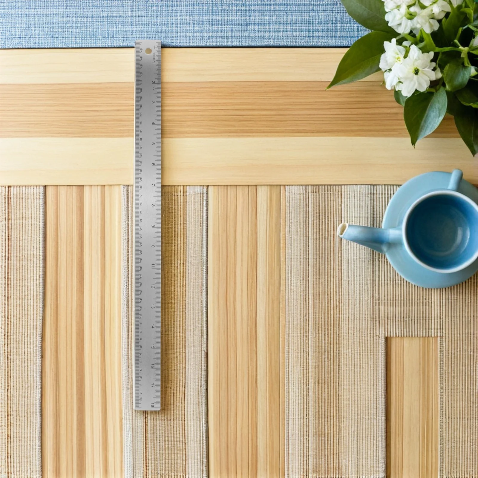 1 مجموعة الفولاذ المقاوم للصدأ الفلين عودة حاكم متري أداة قياس لرسم الهندسة المعمارية مجوهرات حافة مستقيمة الدقة #5