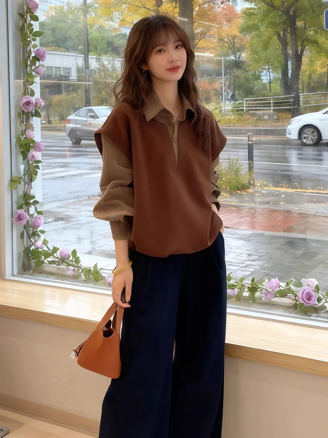 

Женский топ в стиле ретро с длинными рукавами, в полоску, с лоскутным дизайном, осенний, свободный, стройнящий, универсальный, повседневный, для прогулок