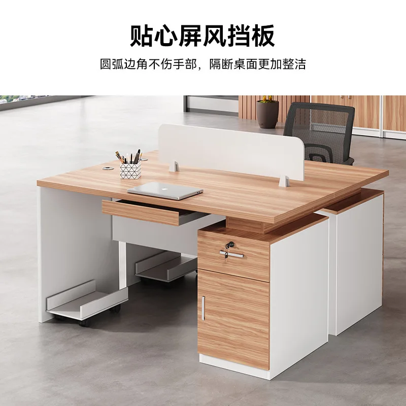 Eenvoudig, modern, personeel, bureau, vier personen, combinatie, kantoor