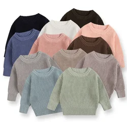 0-6Y Autumn Baby Sweater New Baby Boys Girls Clothes Toddler Knit Sweater Newborn Knitwear Long Sleeve Cotton Baby Pullover Tops