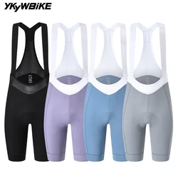 YKYWBIKE Women Cycling Bib Short Long Distance 7 Hours Riding Italy Interface Padding Road Bike Bicycle Bibs Short Pants