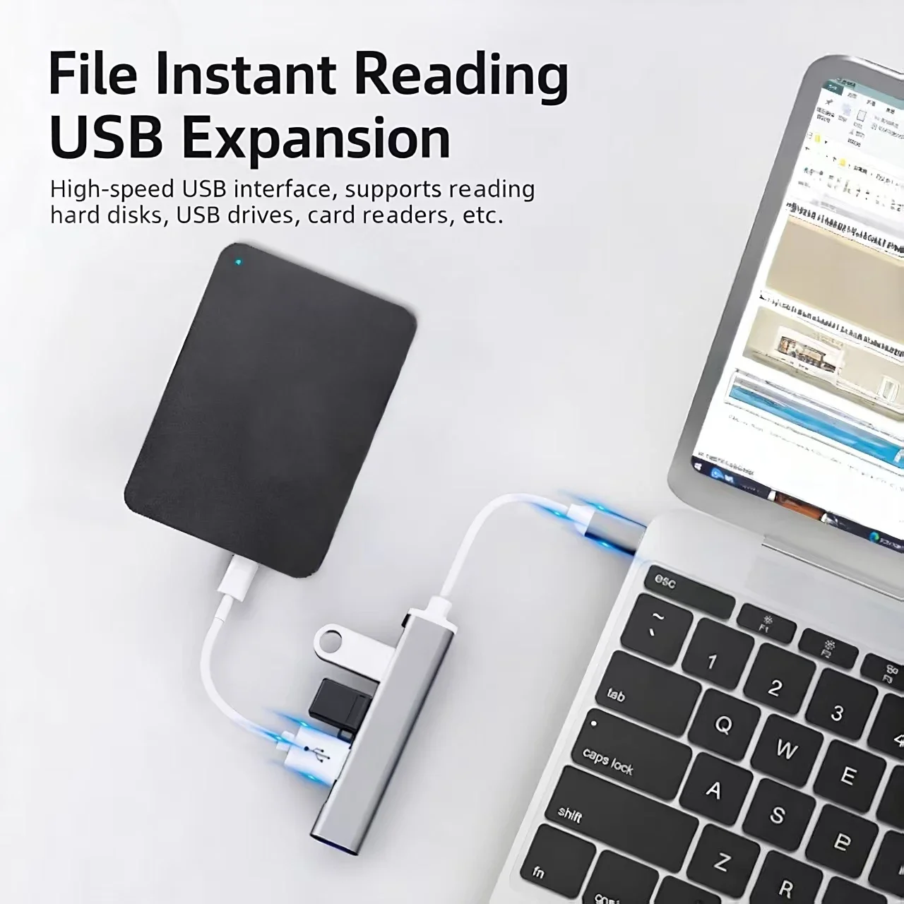Mini USB Type C Hub Mobile Phone Computer One Drag FourExpanders High Speed Transmission USB Dock Multi Function WireDivider