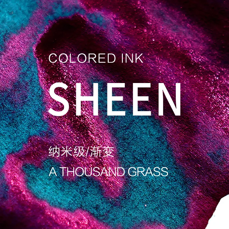 6 Colors Nano-grade 5/15ml Sheen Fountain Pen Ink Gradient Color Changing Ink for Calligraphy Office School Supplies Stationery