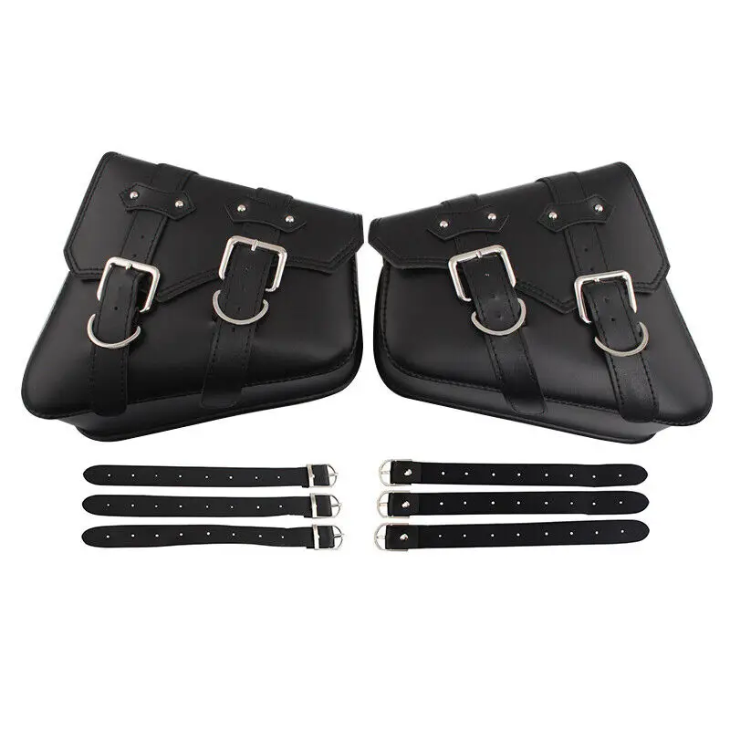 1 páros Egyetemes Motorbicikli Plutónium bőrből saddlebags Domboldal Munkaeszköz Erszény Olvasottság Poggyász Hegynyereg Olvasottság számára harley sportster XL 883 1200 48 72