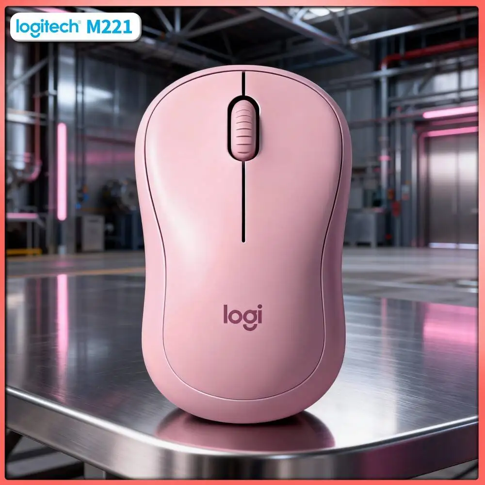 Logitech M221 Ergonomic Silent Mouse - 1000 DPI Precision, 2.4GHz Link, Gentle Clicks, Study Office Travel Journeys