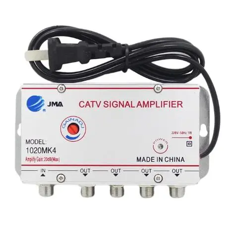 New 2/3/4/6/8 Way 20db CATV TV Antenna Signal Amplifier Booster Splitter US Plug AMP Splitter Home TV Equipments 45Mhz to 860MHz