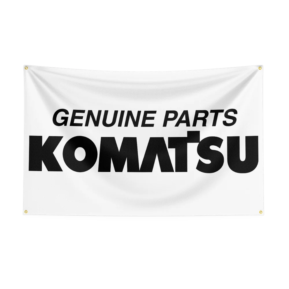 90x150CM Excavator-K-KOMATSUS Industry Flag Polyester Printed Excavator Banner For Decor