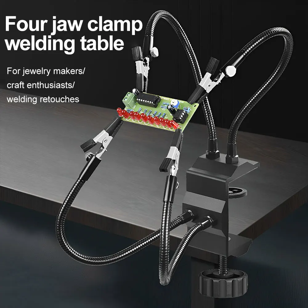 

Soldering Station Holder Desk Clamp PCB Alligator Clip Multi Soldering Helping Hand Third Hand Tool for Welding Repair