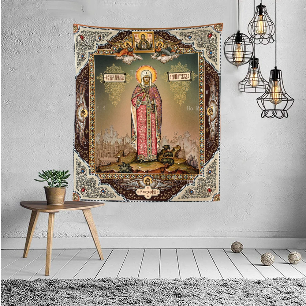 The Mother Of God Bible St Catherine Of Alexandria The Holy Rosary Assumption Of Mary Russian Icons Religious Tapestry