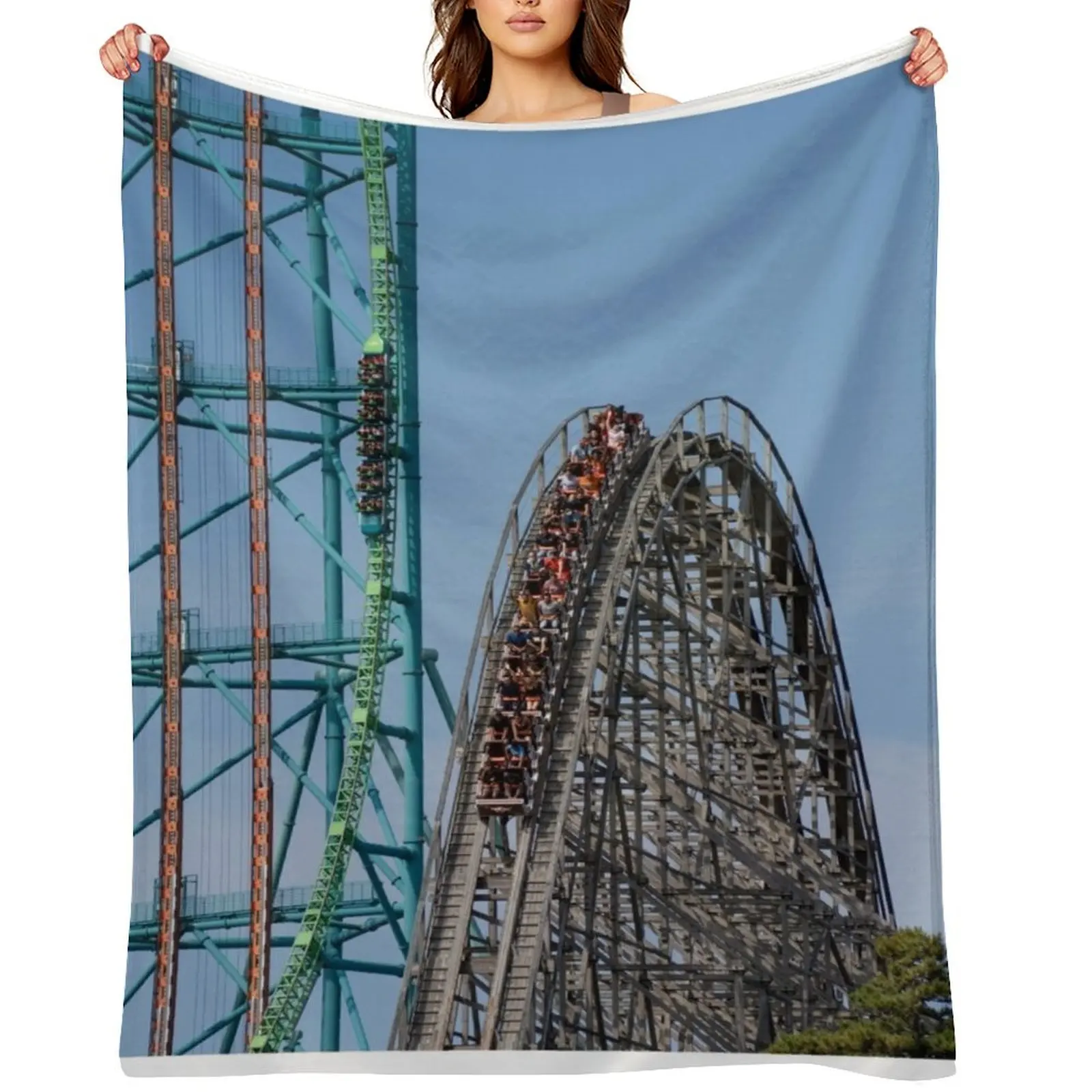 

Double (Intamin) Trouble Throw Blanket Decoratives Flannels Summer Beddings Luxury Blankets