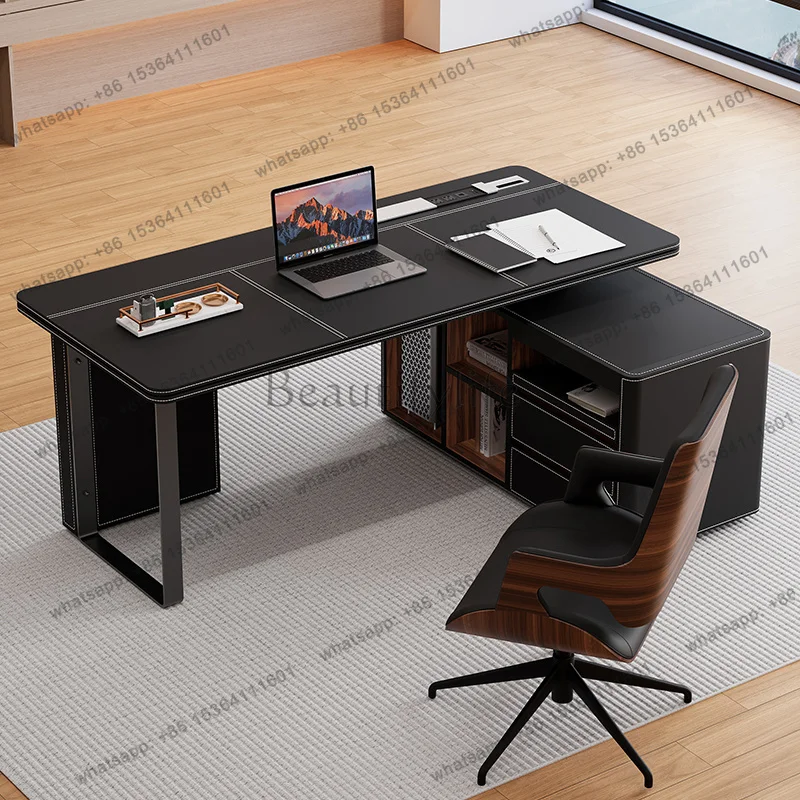 FG Italy Room Office Desk Computer Vintage Minimalist Modern Design Office Desk Boss Luxury Home Furniture Bureau Schreibtisch X
