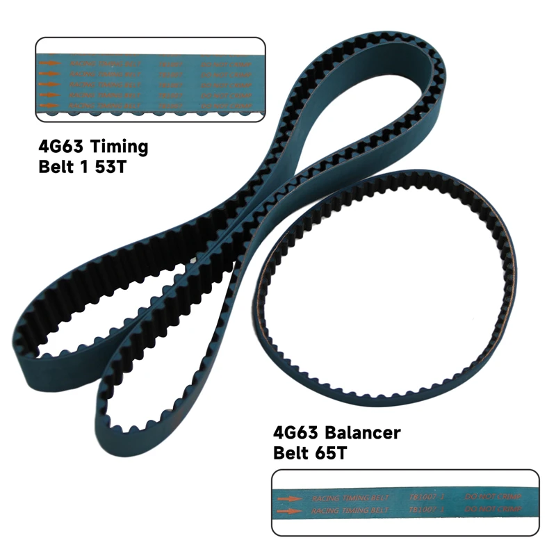 Racing HNBR Rubber Timing Belt & Balance Belt for Mitsubishi Chariot Delica Galant Eclipse 4G63 4G63T 2.0L