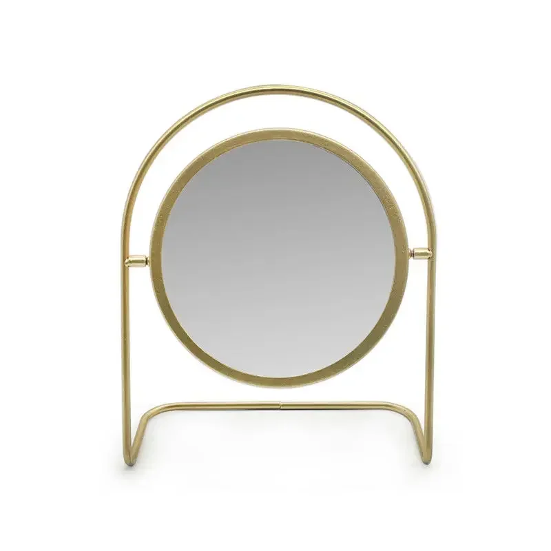 

Vanity Decorative Mirror Glass Room Gold Small Makeup Round Table