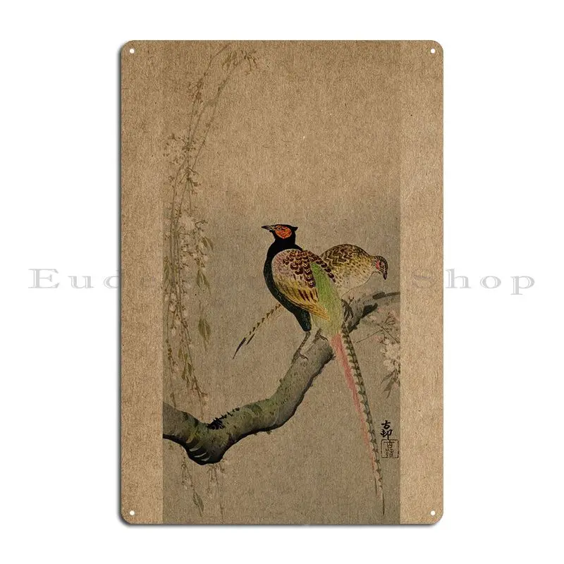 Couple Pheasants Metal Plaque Poster Wall Mural Wall Decor Kitchen Designs Mural Tin Sign Poster