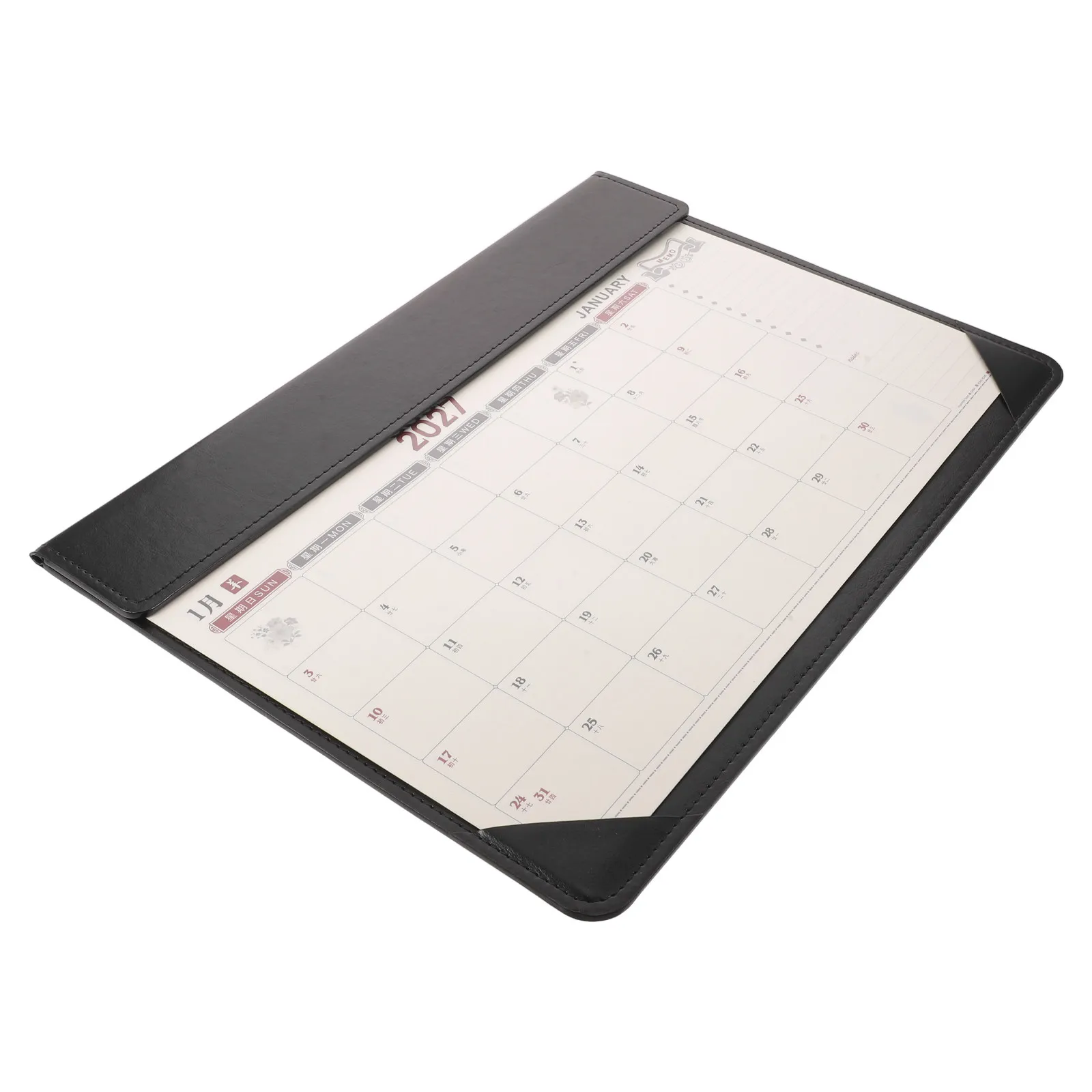 Large Desk Blotter Calendar PU 17x12 Desk Mat 2027 Monthly Calendar Office School Desktop Computer Pad