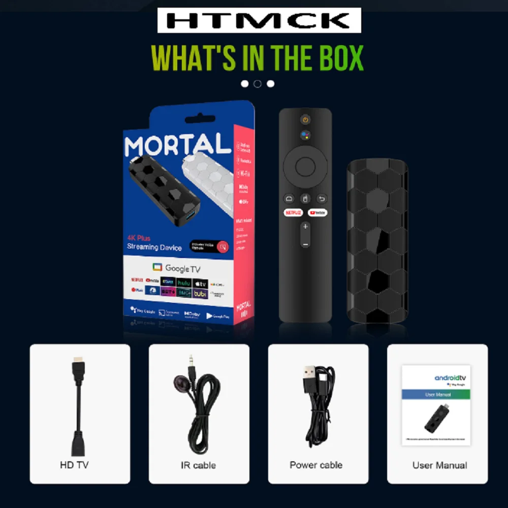4K Ultra HD TV Stick QuadCore RK3518 Media Player DualBand WiFi 2.4G/ 5.8G 8GB 128GB Dual UI Interface Home Theater Streaming D