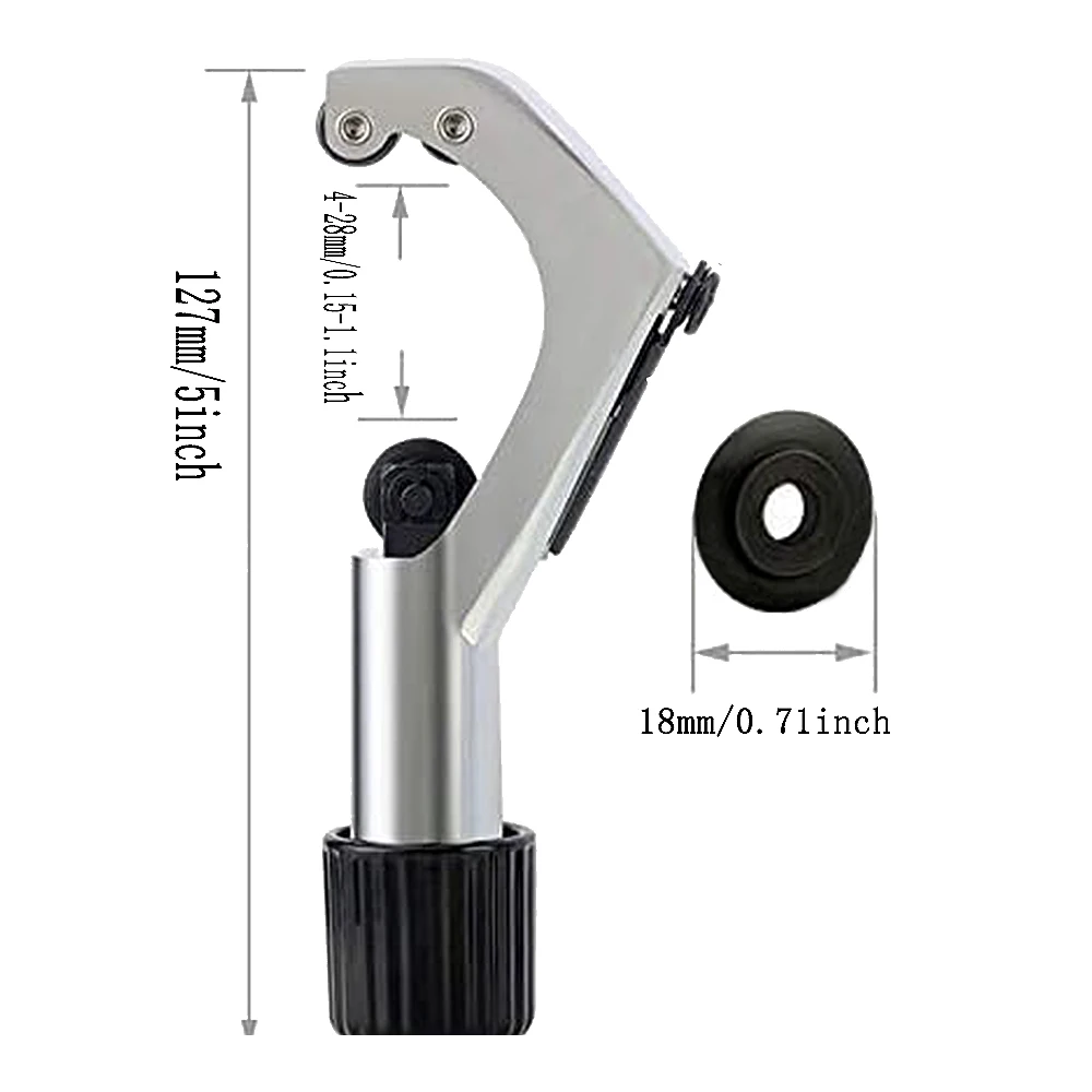 Pipe Cutter 2/3-1.1 Inch(4-28mm) Heavy Duty Metal Cutter With Deburring Tool Pipe Reamer Sharp Copper Tube Cutter Speed Cutting