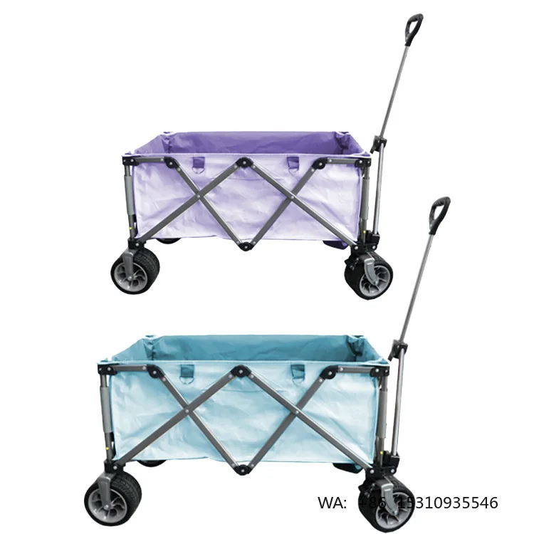 Outdoor Garden Beach Picnic Wagon Camping Cart Trail Foldable Collapsible Folding Utility Trolley Cargo Cart