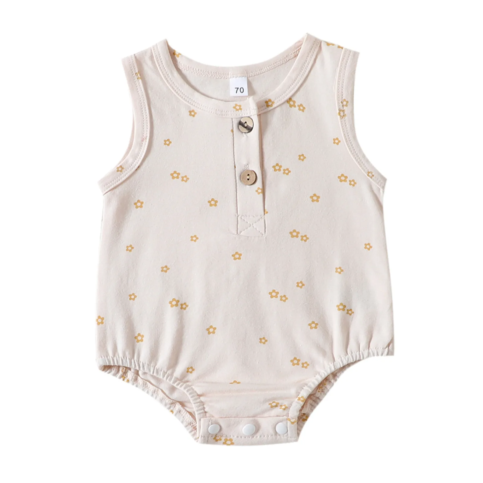 6 9 12 18Months Infant Baby Girls Rompers Summer Sleeveless Star Print Triangle Romper Bodysuits Baby Clothes Jumpsuits Leotards