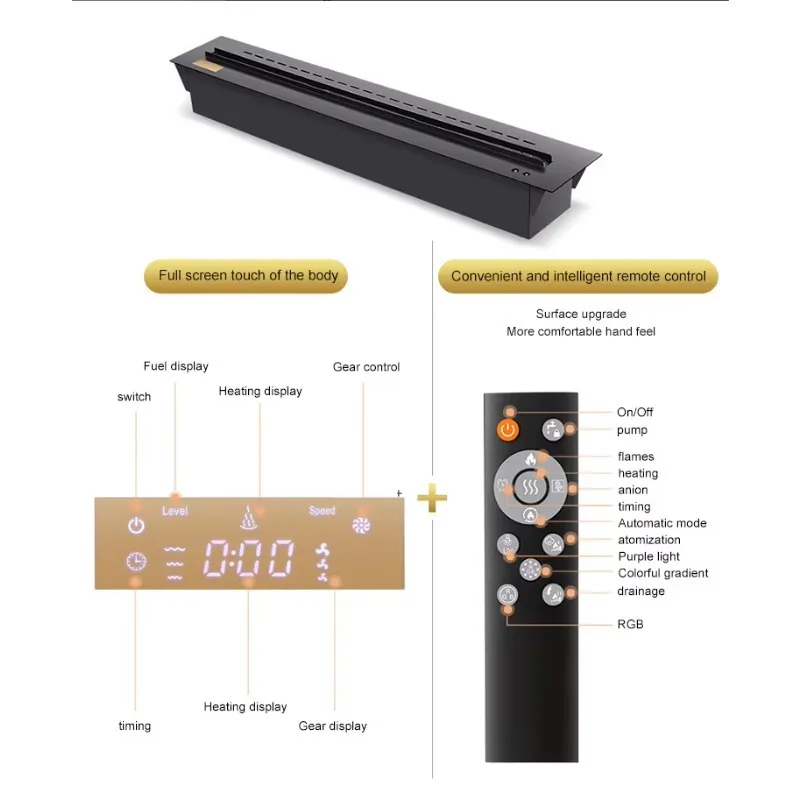 【الأكثر مبيعًا】مدفأة كهربائية بسيطة وهادئة بإدخال لهب اصطناعي 800 مم مدفأة Led مزخرفة ثلاثية الأبعاد