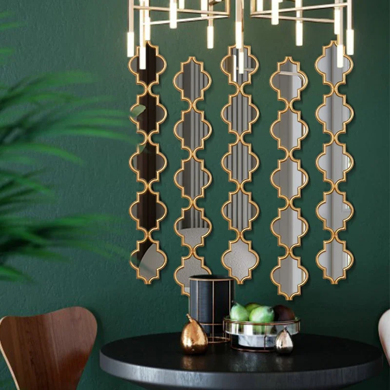 Modern Combination Decorative Mirror Living Room Entrance Mirror Corridor Background Wall Restaurant