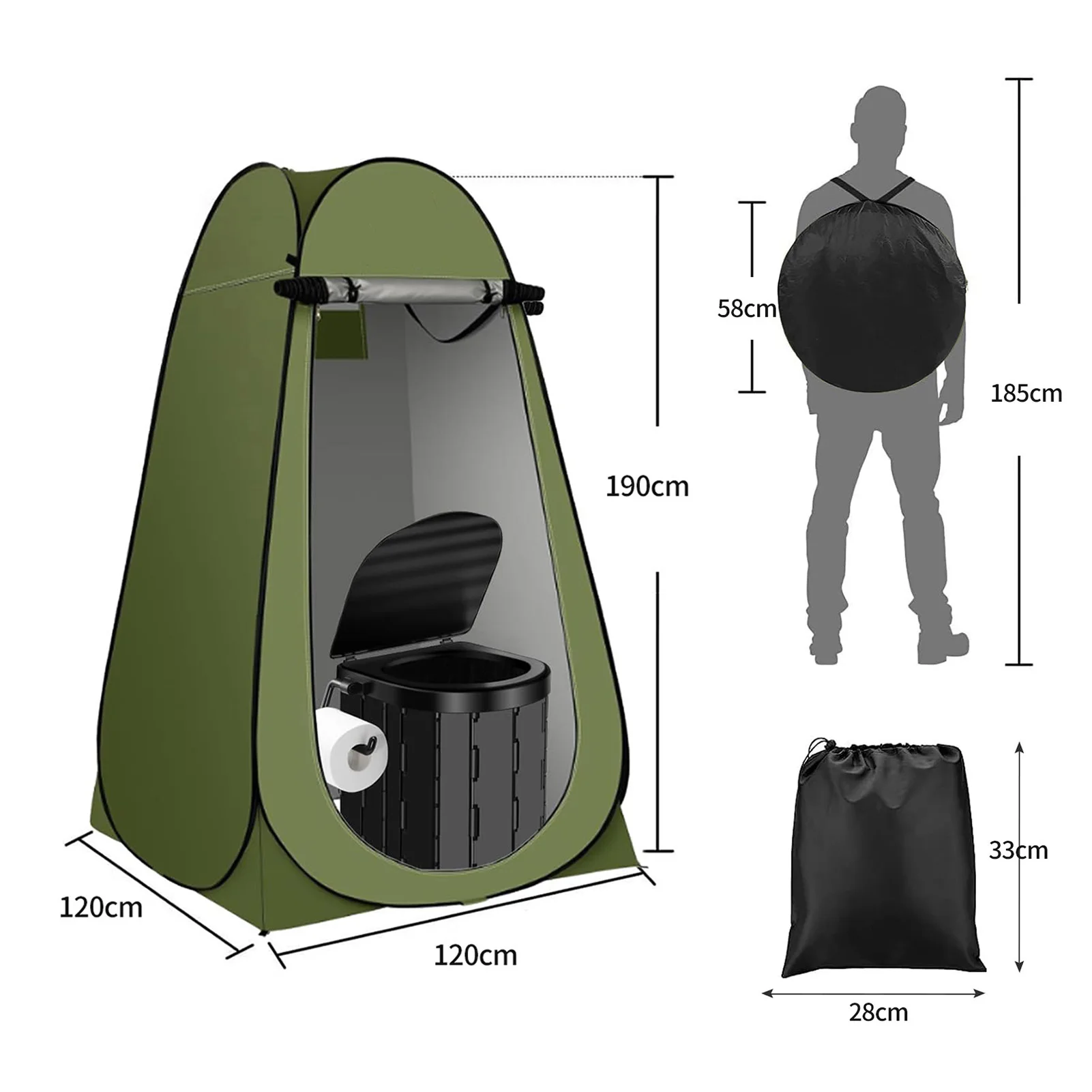 Foldable Privacy Toilet Tent 4