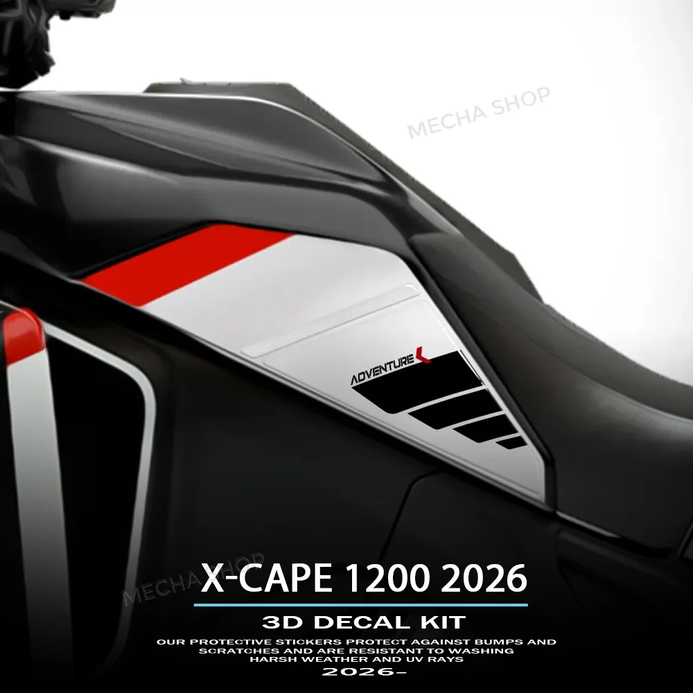 For Moto Morini X-cape 1200 2026 3D Resin Sticker Protection Tank Pad Side Protective Decals