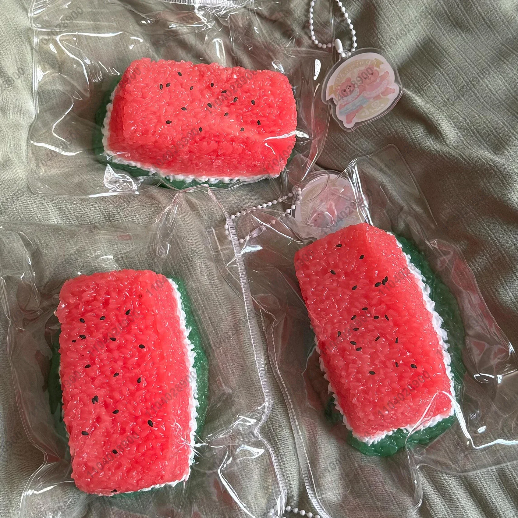 Watermelon Rice Cake Taba Squishy Watermelon Cake Pastry Silicone Squeeze Toy Release Stress Hand Relax Gift Toy