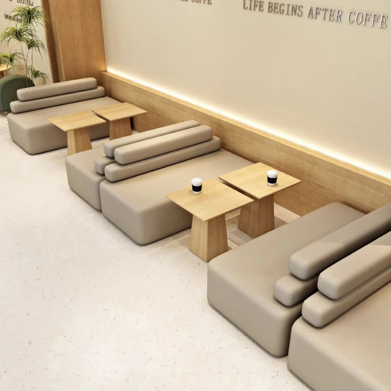 custom.China Nordic Style Bar Lounge Area Coffee Shop Commercial Leather Restaurant Sofa Booth Seating