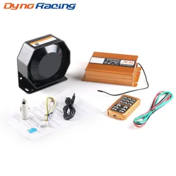 200W 12V 8 Sound Loud Car Warning Alarm Police Siren Horn Speaker with MIC System and Wireless Remote Control