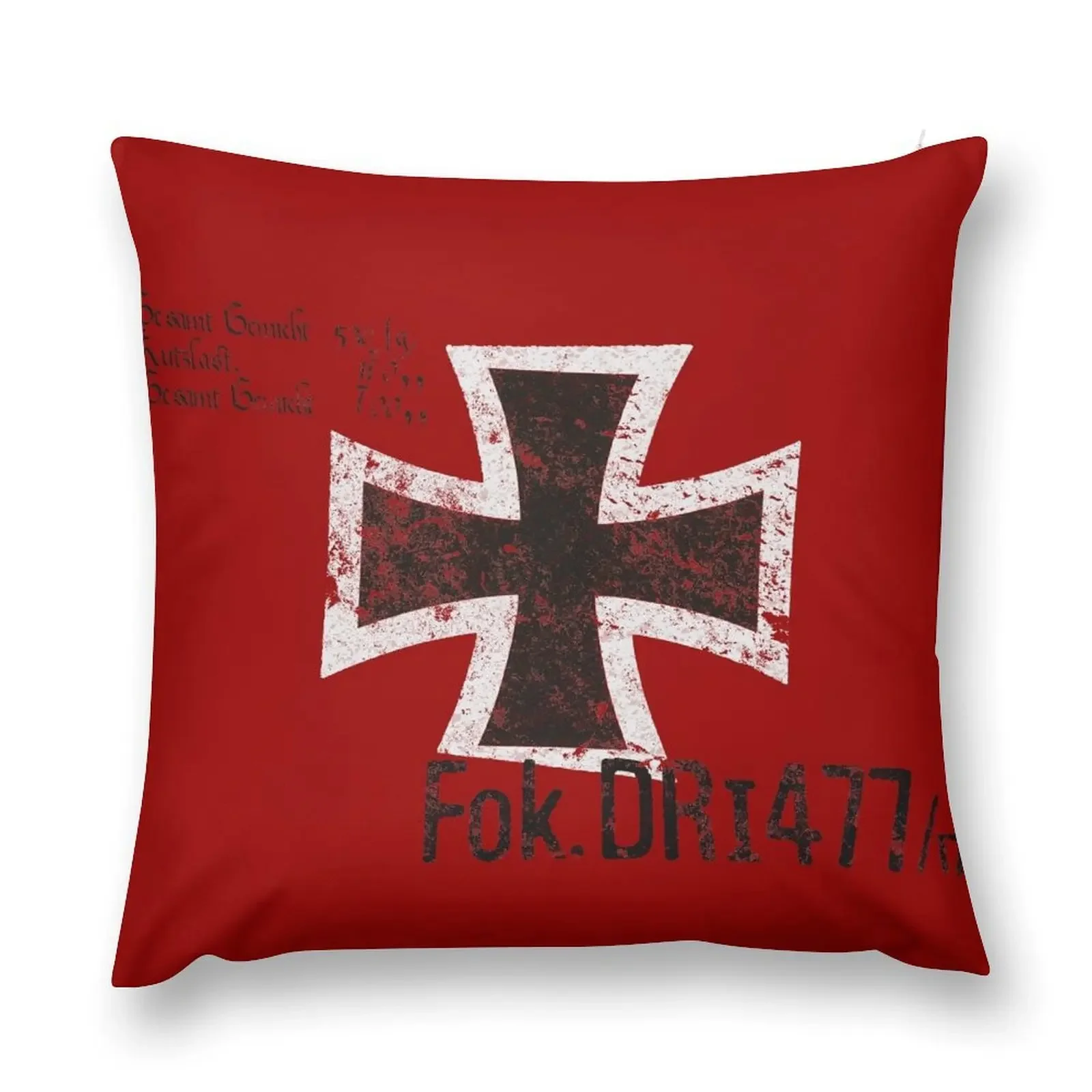 Red Baron's Fokker DR.1 Triplane Vintage Insignia WW1 Throw Pillow anime girl Pillowcases christmas supplies pillow