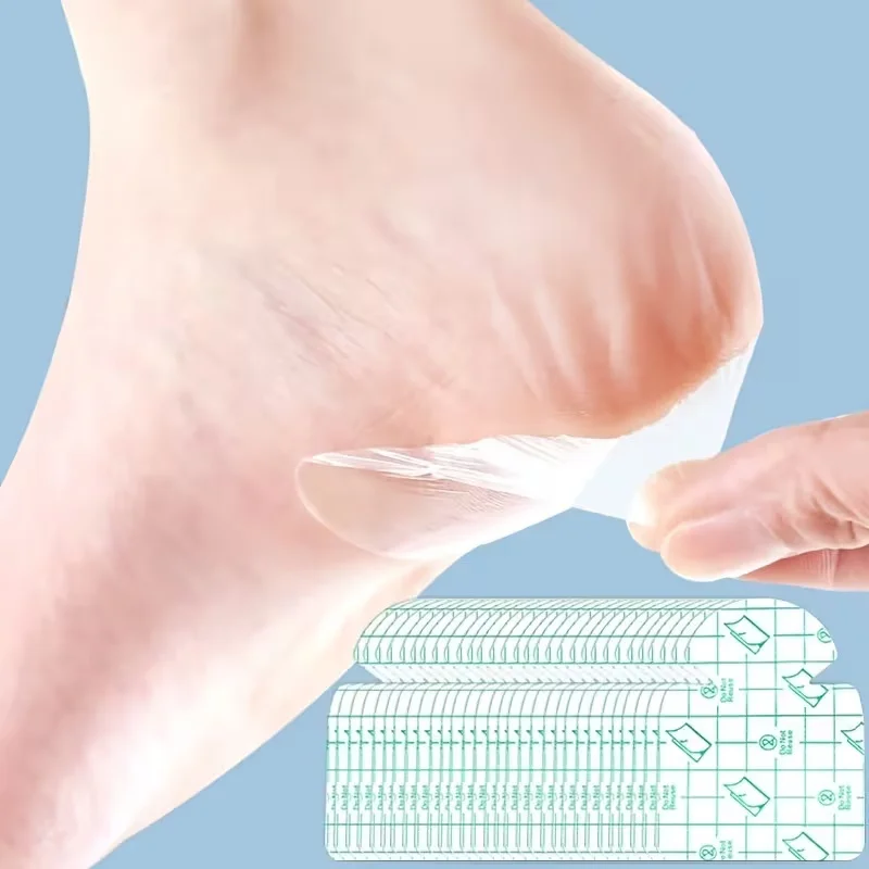 10pcs Invisible Moisturizing Heel Pads - Breathable Cushioning, Soft PVC, No Glue, for Dry Cracked Heels Repair, Holiday Gift