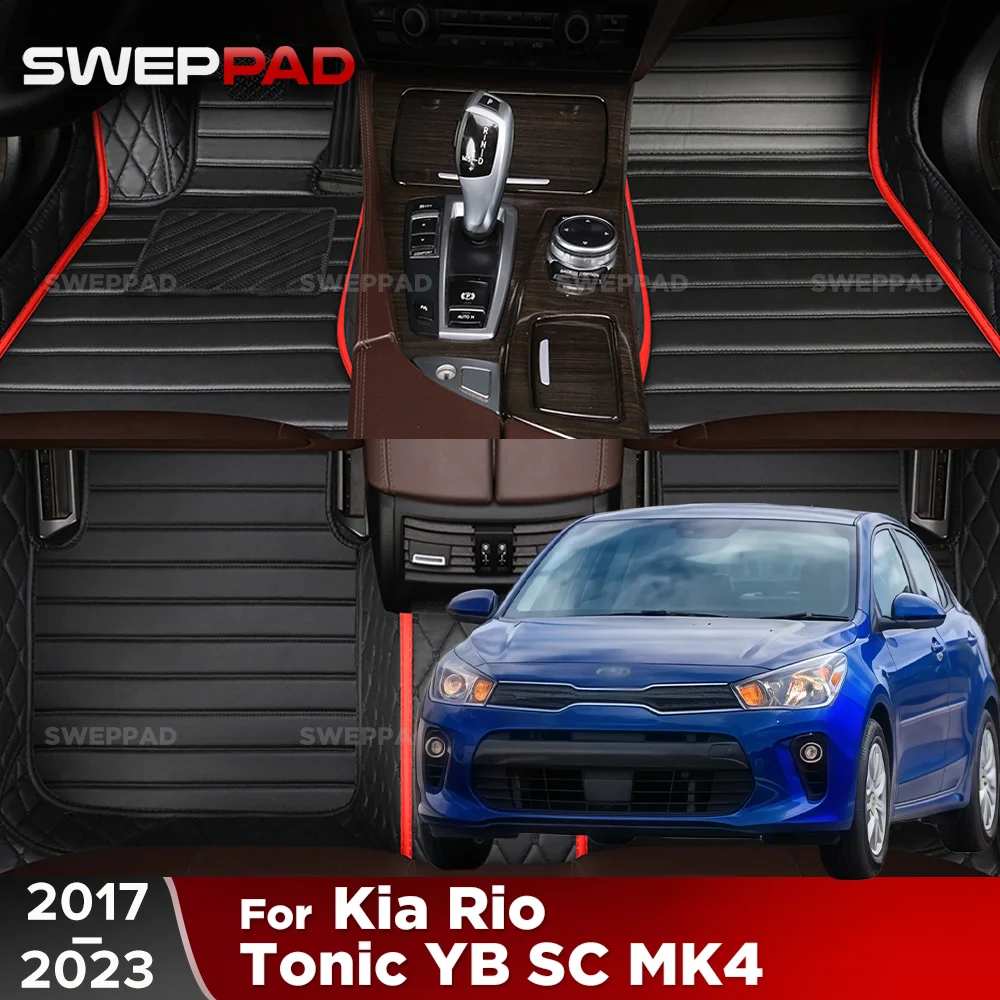 For Kia Rio / Tonic YB SC MK4 2017–2023 22 Car Floor Mats All Weather Carpet Cover Floor Liners Interior Protector Accessories