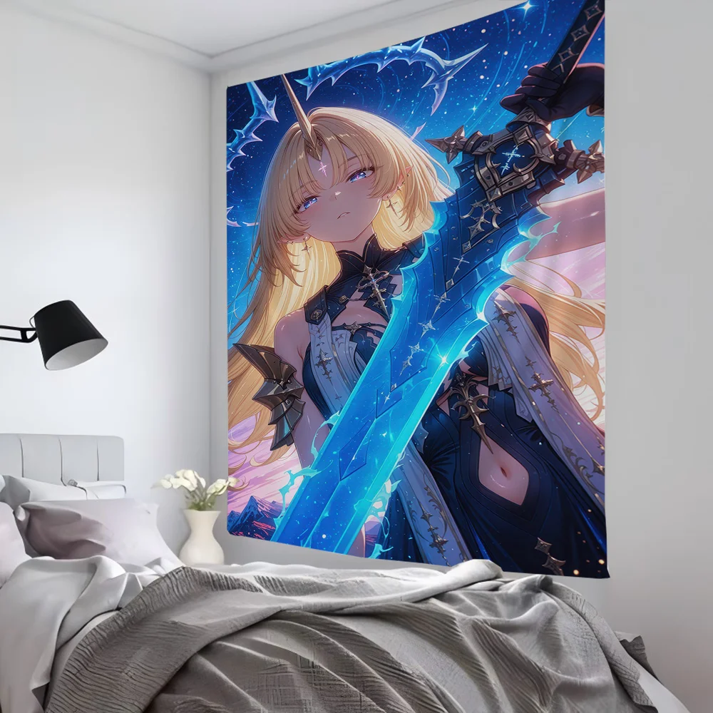 Fleurdelys Anime gra W-Wuthering Waves gobelin wystrój pokoju tkanina ścienna impreza wisząca tło wystrój pokoju pokój dziecięcy