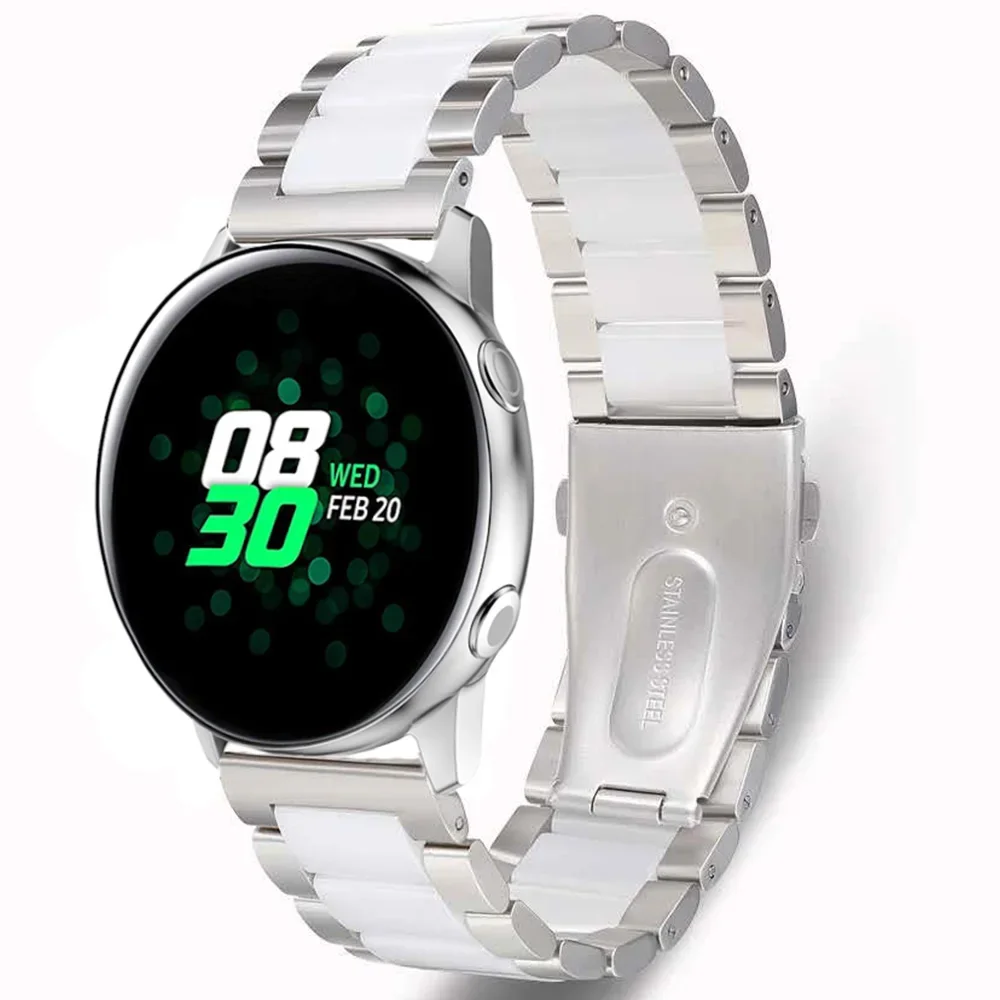 Bracciale in ceramica metallica da 22 mm per Samsung Watch 3 45 46mm S3 cinturino per Amazfit GTR4 3 2e Bip 5 cinturino Forerunner 745 255 265 96