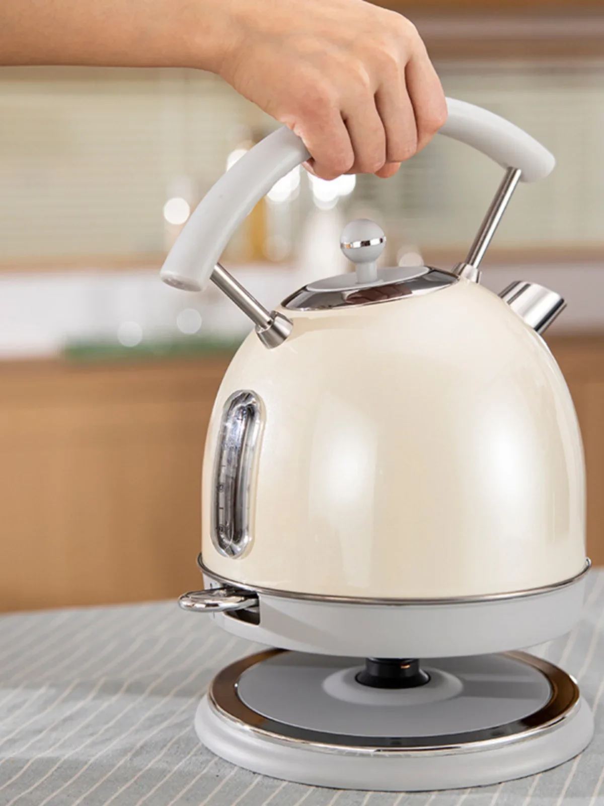Электрический чайник Cidylo в стиле ретро, 220 В, автоматическое отключение, нержавеющая сталь 304, чайник в европейском стиле