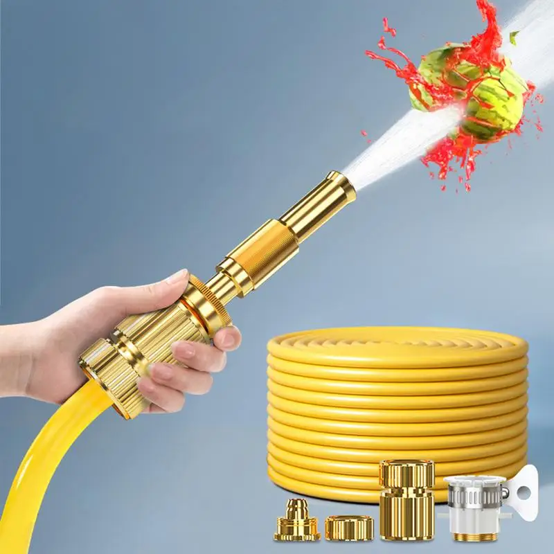 

Garden Hose Nozzles Alloy Adjustable High Pressure Hose Nozzle Hose Quick Connector & 3 Modes Leakproof For Patio Lawn Cleaning