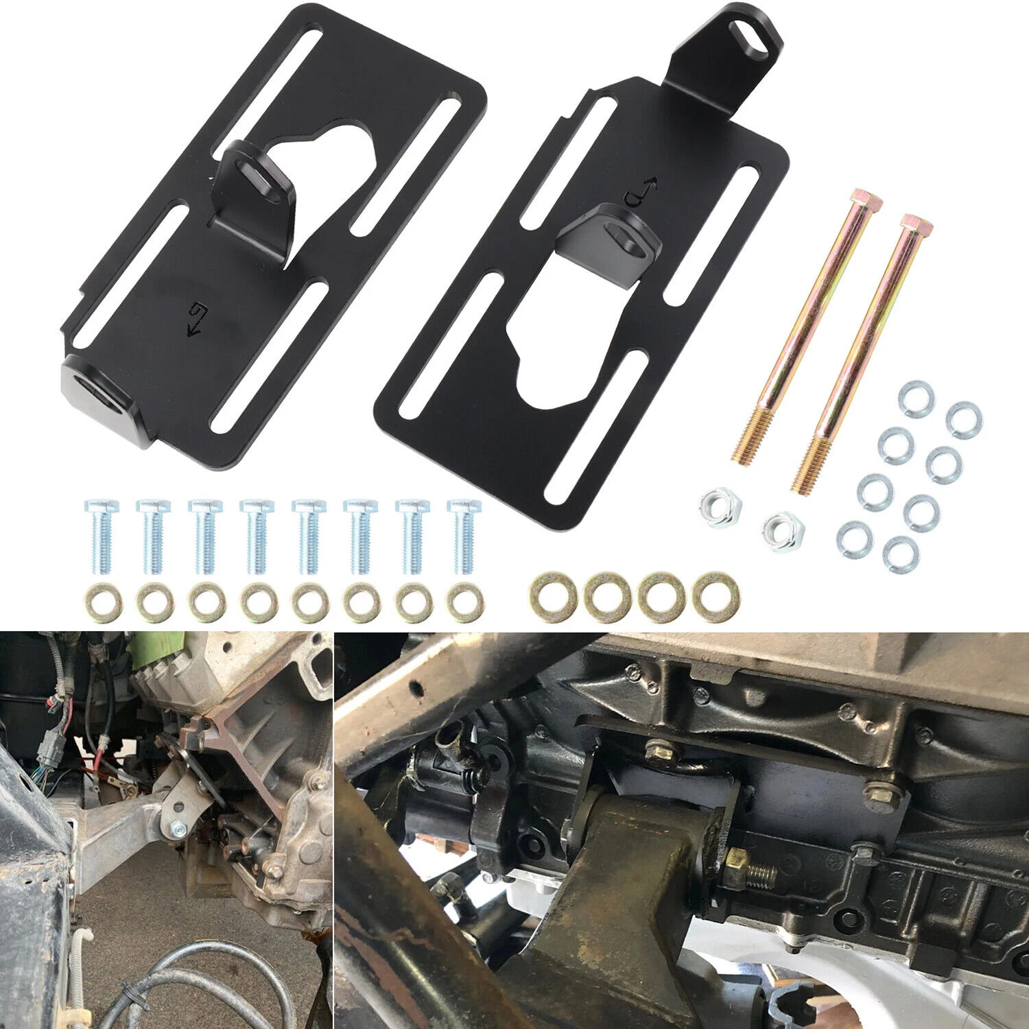 

LS Engine Motor Mount Adapter Plate Swap Bracket Small Block LS Conversion Adjustable for LS1 88-98 LS2 LS6 LSX LQ4 LQ9