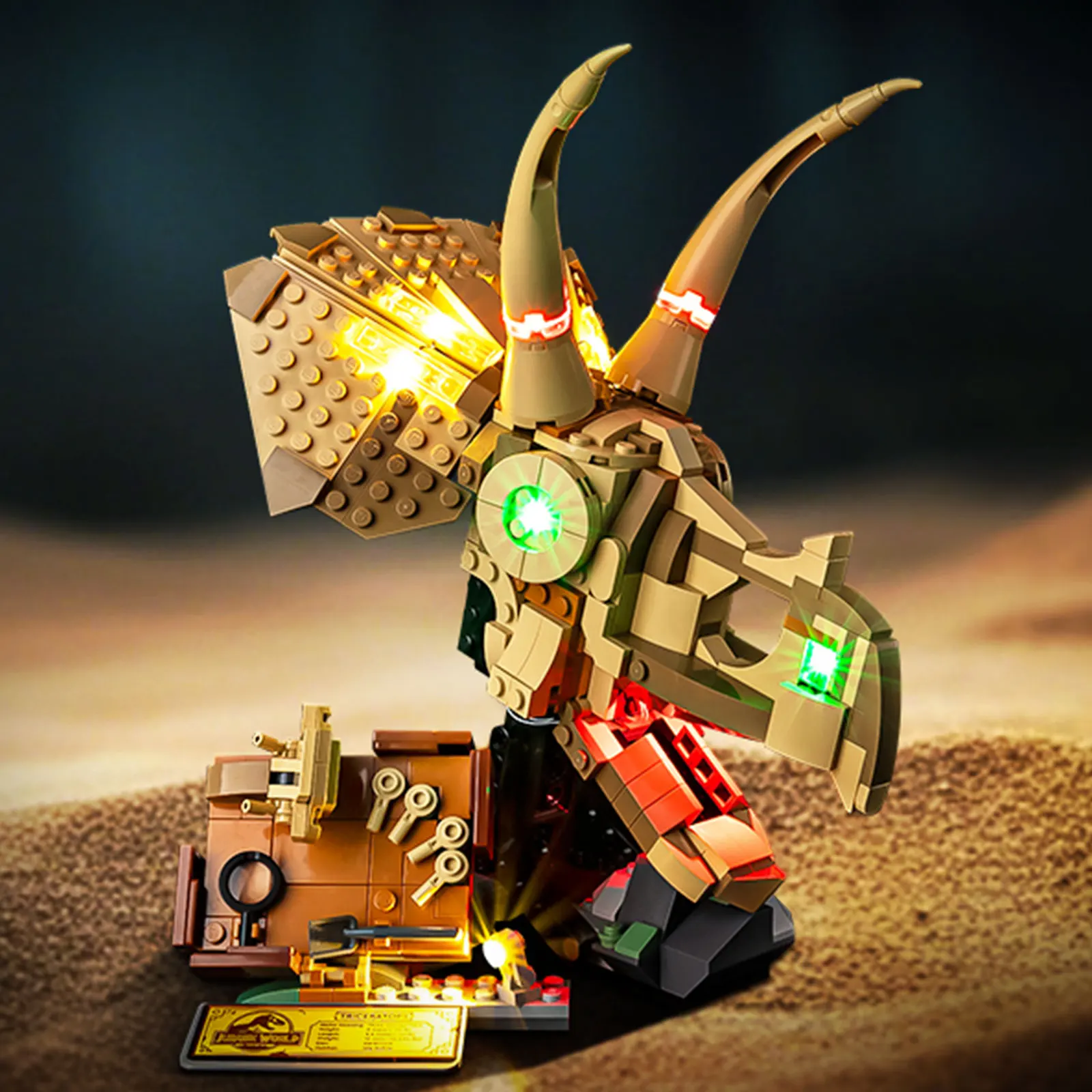 

LED Light Set for LEGO Dinosaur Fossils: Triceratops Skull 76969