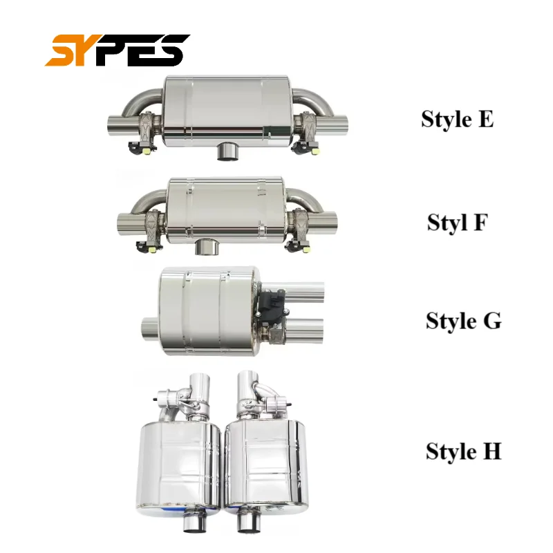 

SYPES Car Universal Valved Mufflers Vacuum Electronic Exhaust Pipes Tip Blast Road Races Muffler Sound Wave 2/2.5/3 Inch 63/76mm